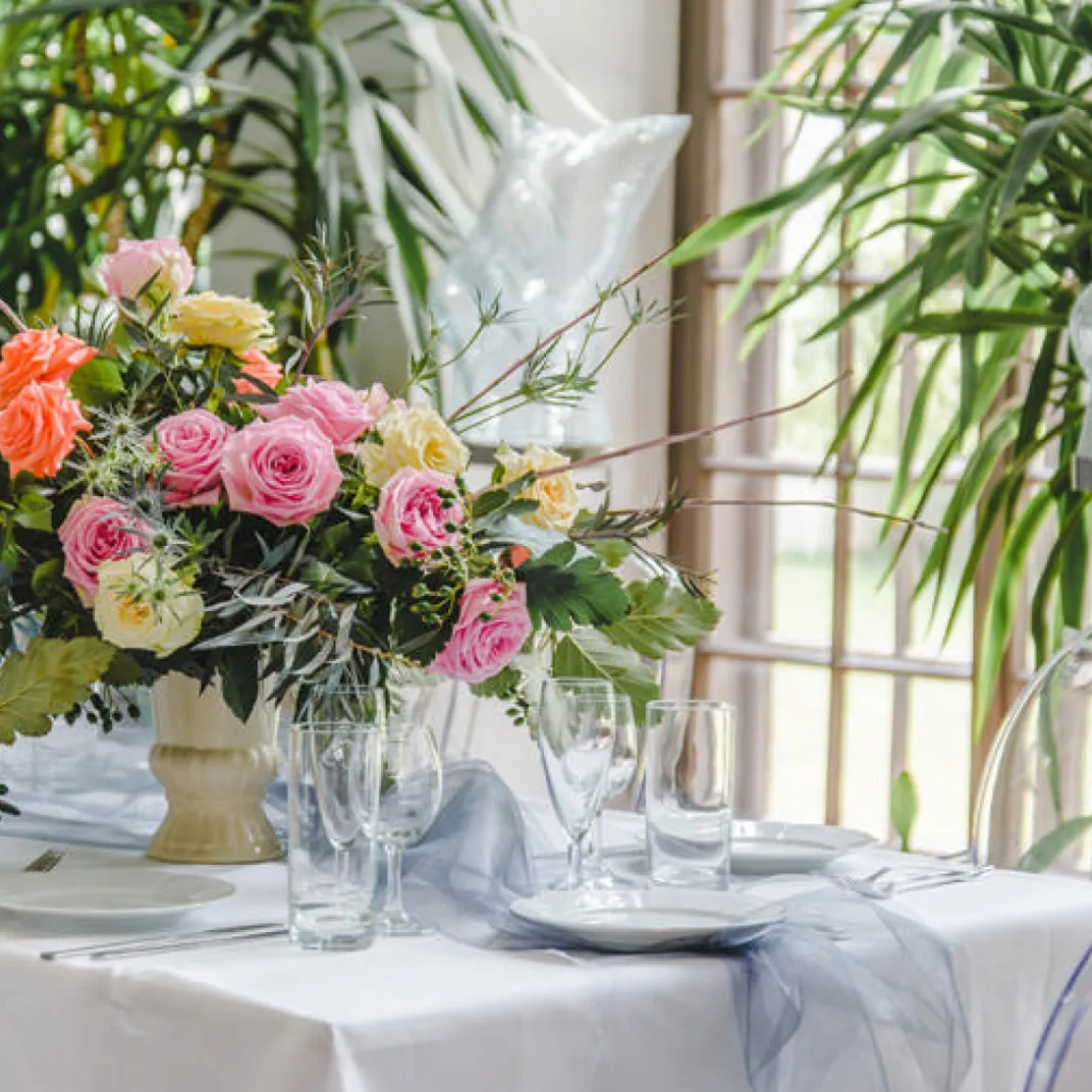 Organza Stofrulle Sølv