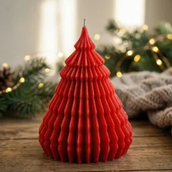 Origami Juletræ Lys Rød
