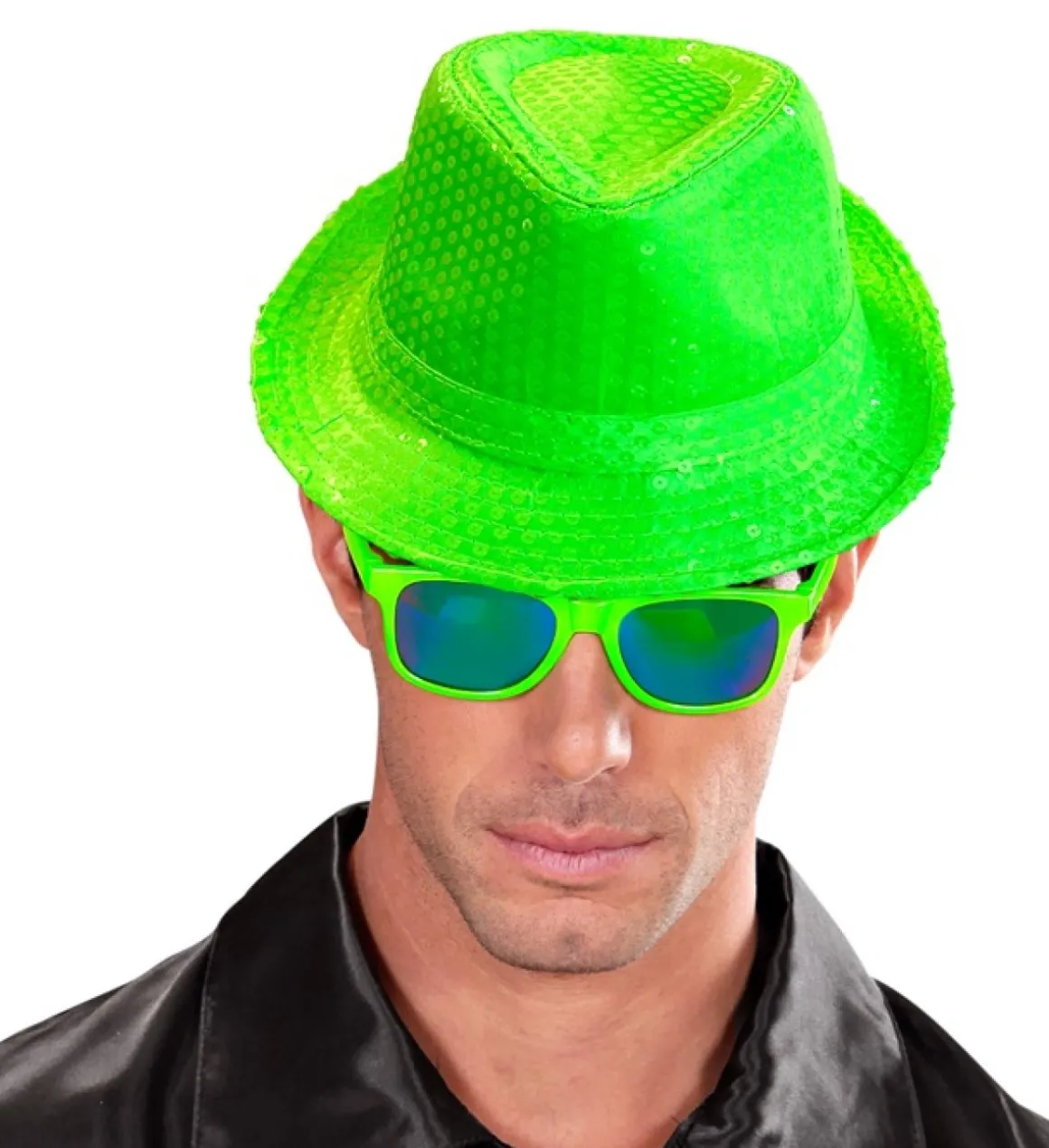 Paillet Fedora Neongrøn