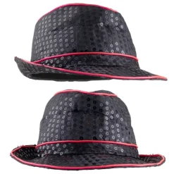 Paillet LED Fedora Blå
