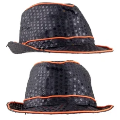 Paillet LED Fedora Blå