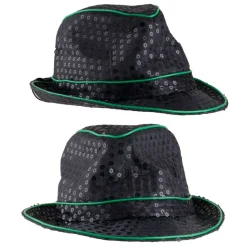 Paillet LED Fedora Blå