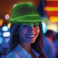 Paillet LED Fedora Blå