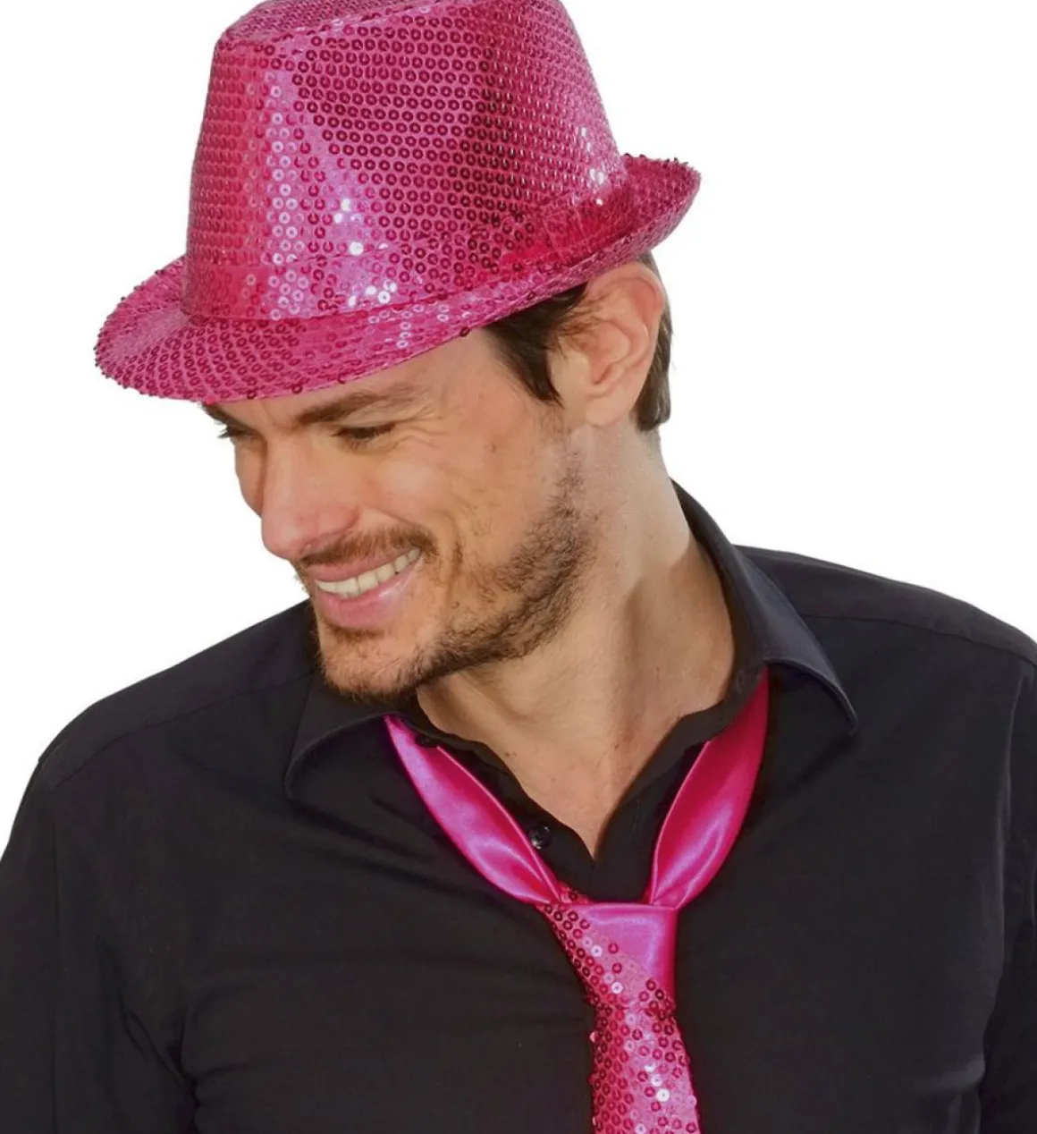 Paillet Trilby Hat Pink