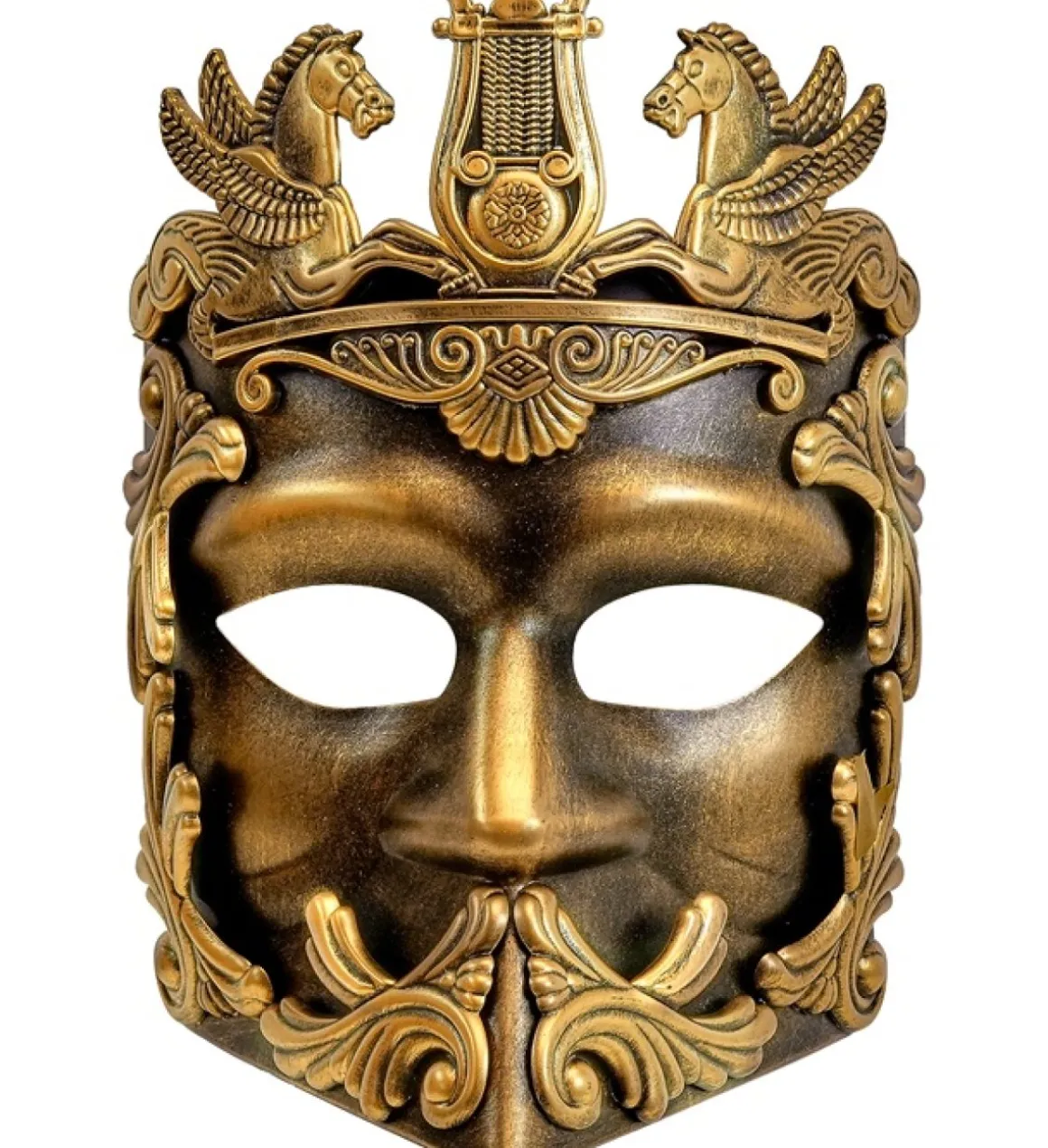 Pegasus Gladiator Maske Guld