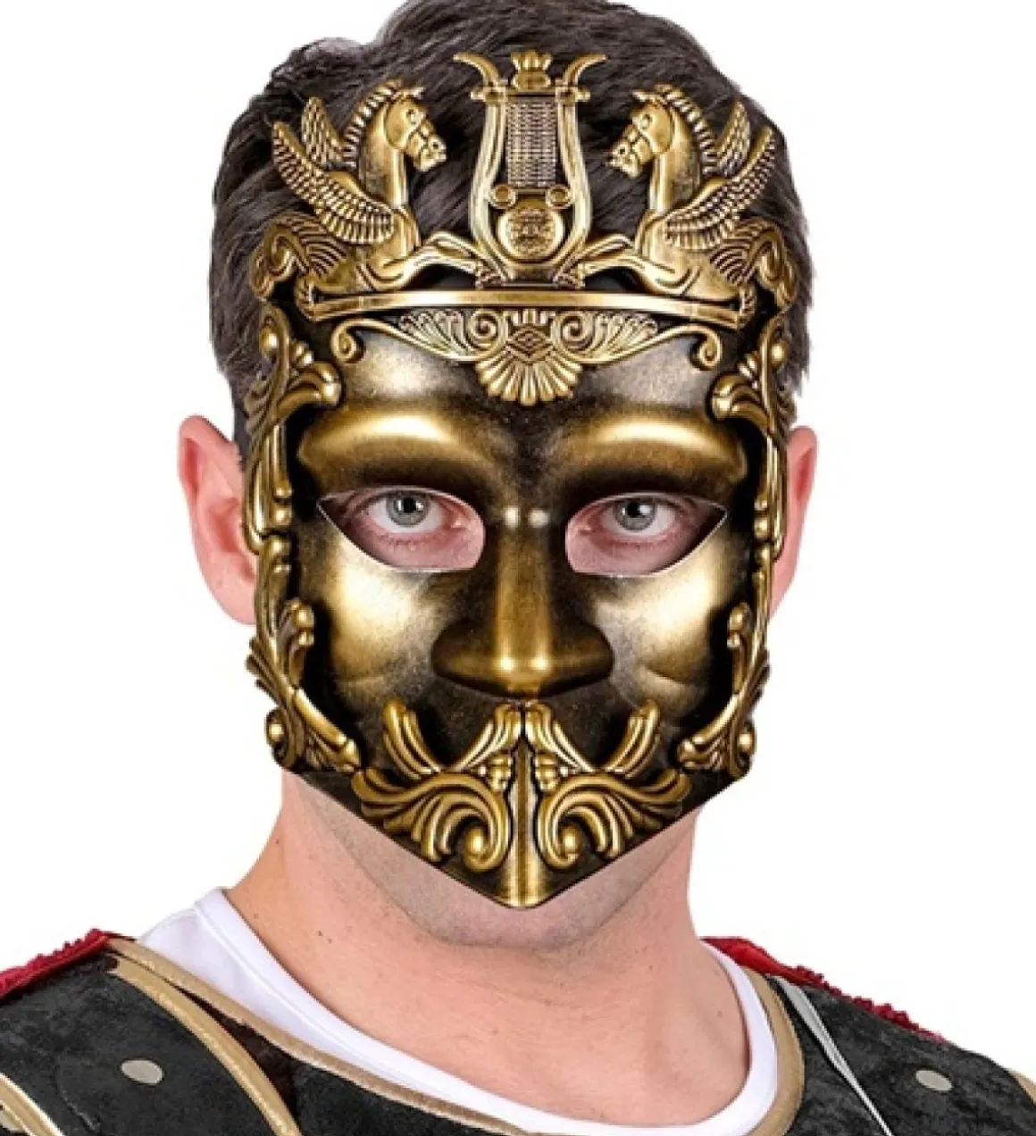 Pegasus Gladiator Maske Guld