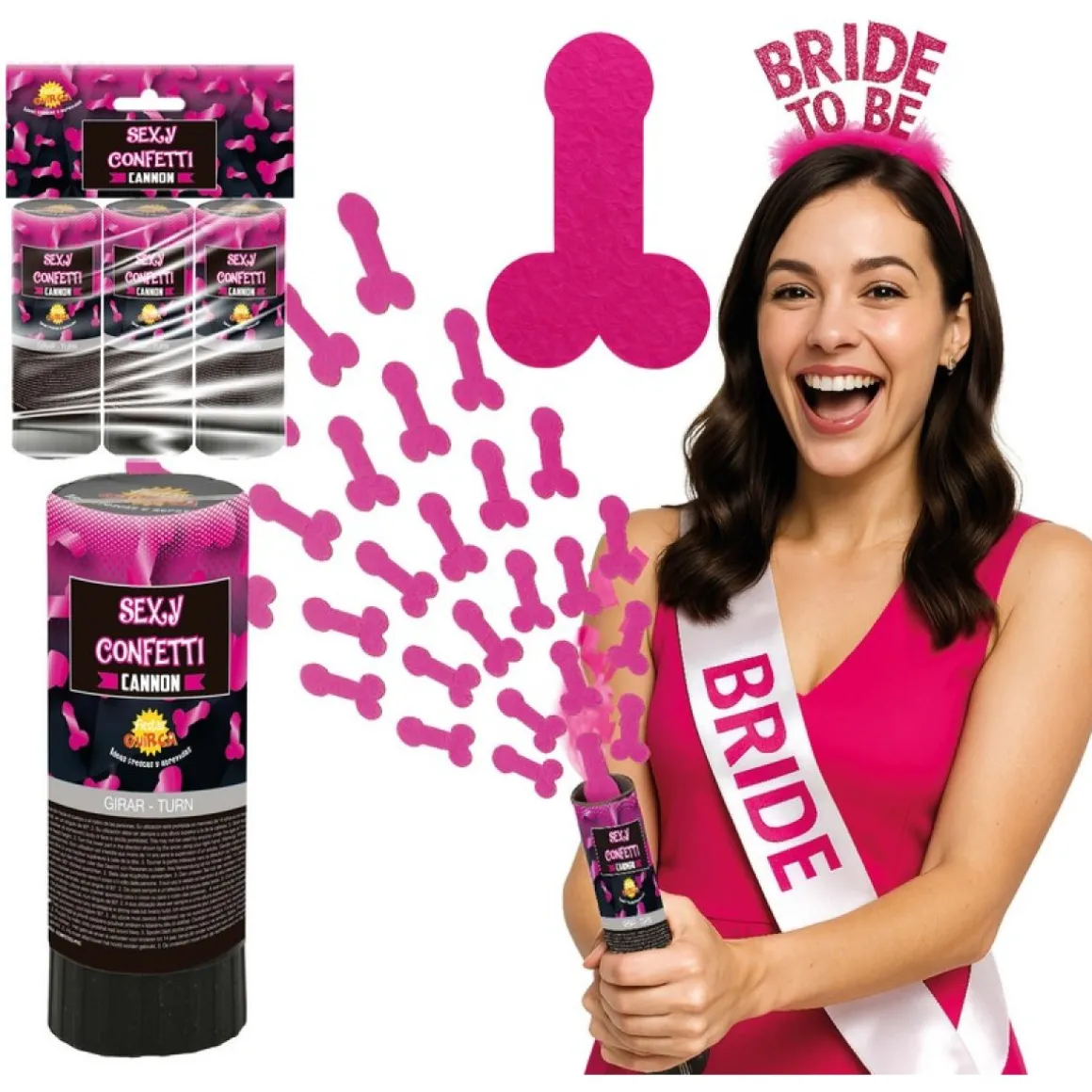 Penis Konfettikanoner Pink