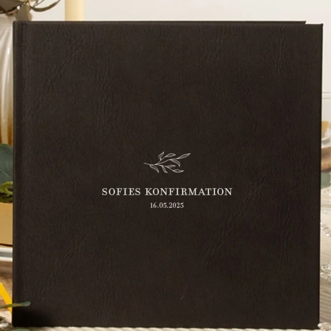 Personlig Konfirmationsgæstebog Botanical Touch