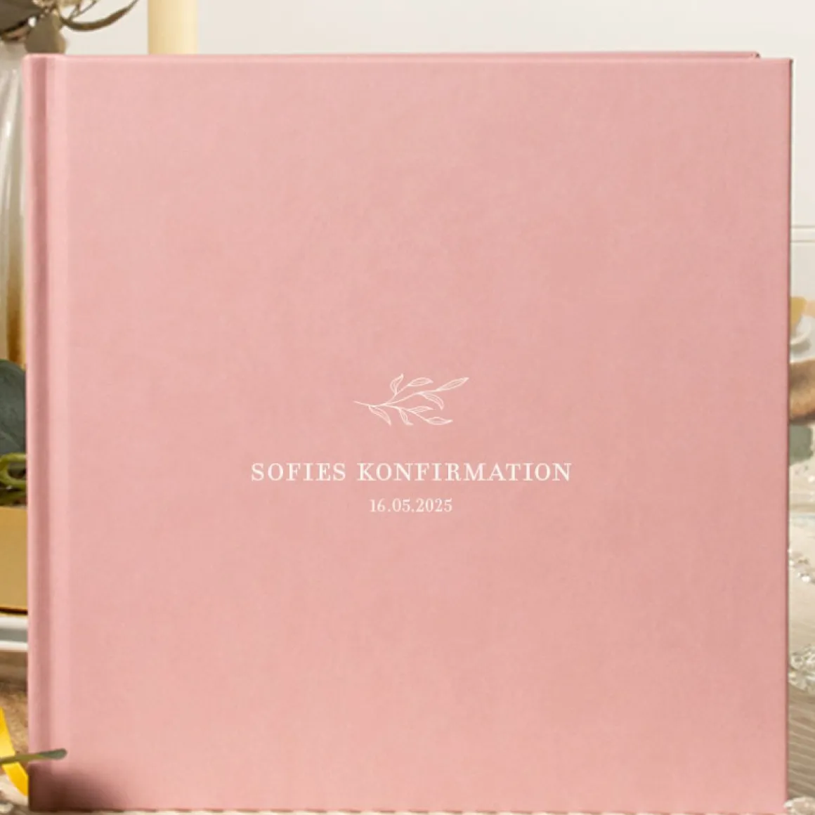Personlig Konfirmationsgæstebog Botanical Touch