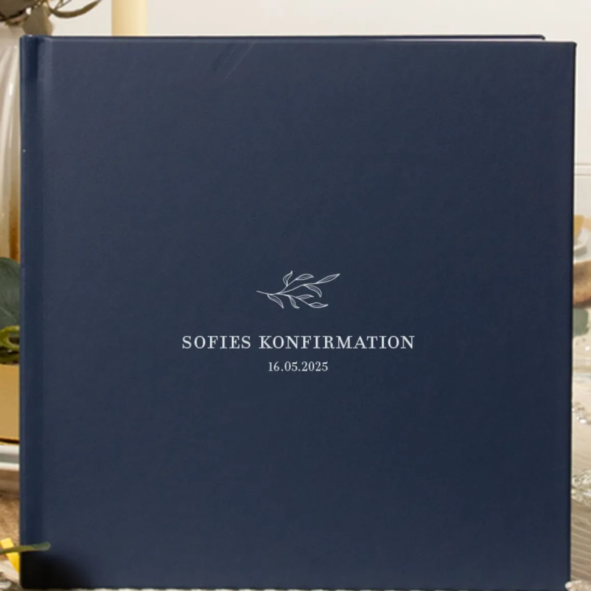 Personlig Konfirmationsgæstebog Botanical Touch
