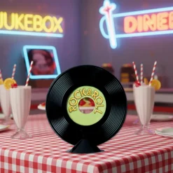 Personlig Vinylplade Centerpiece Sort