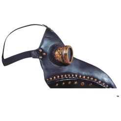 Pestdoktor Latexmaske Sort