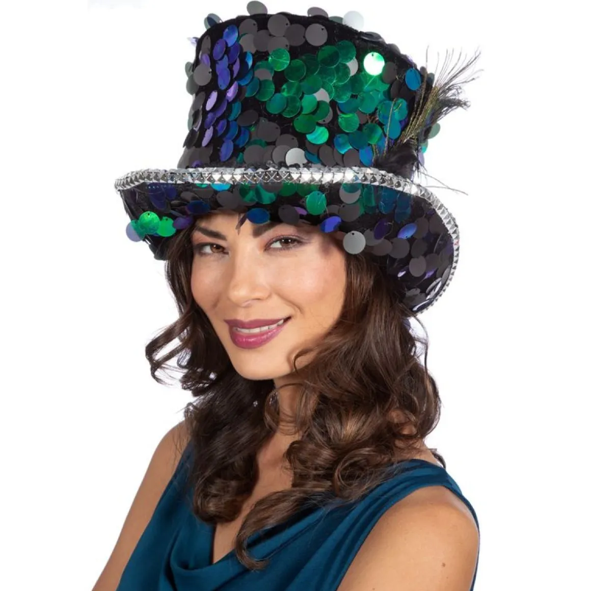 Påfugl Paillet Tophat
