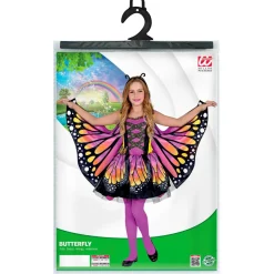 Pink Sommerfugl Børnekostume