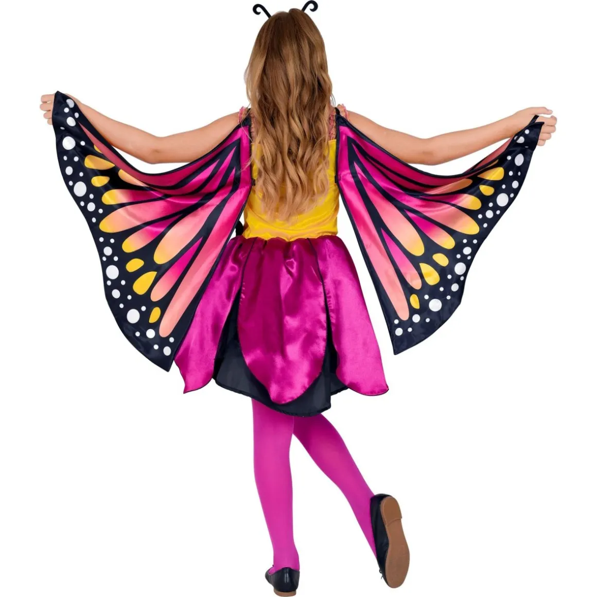 Pink Sommerfugl Børnekostume