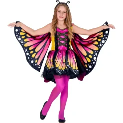 Pink Sommerfugl Børnekostume