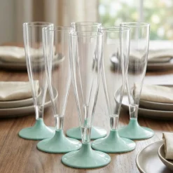 Plast Champagneglas Mintgrøn