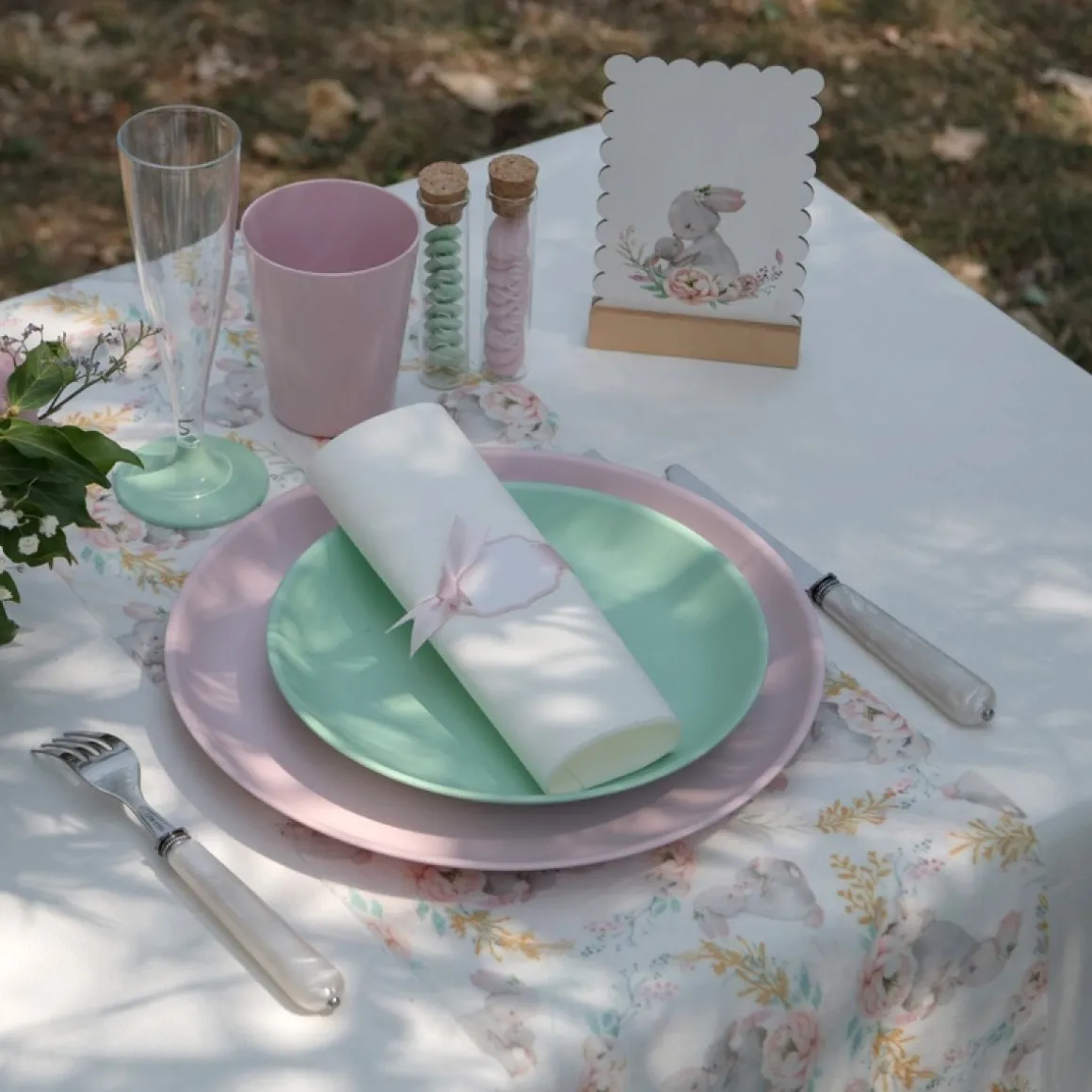 Plast Champagneglas Mintgrøn