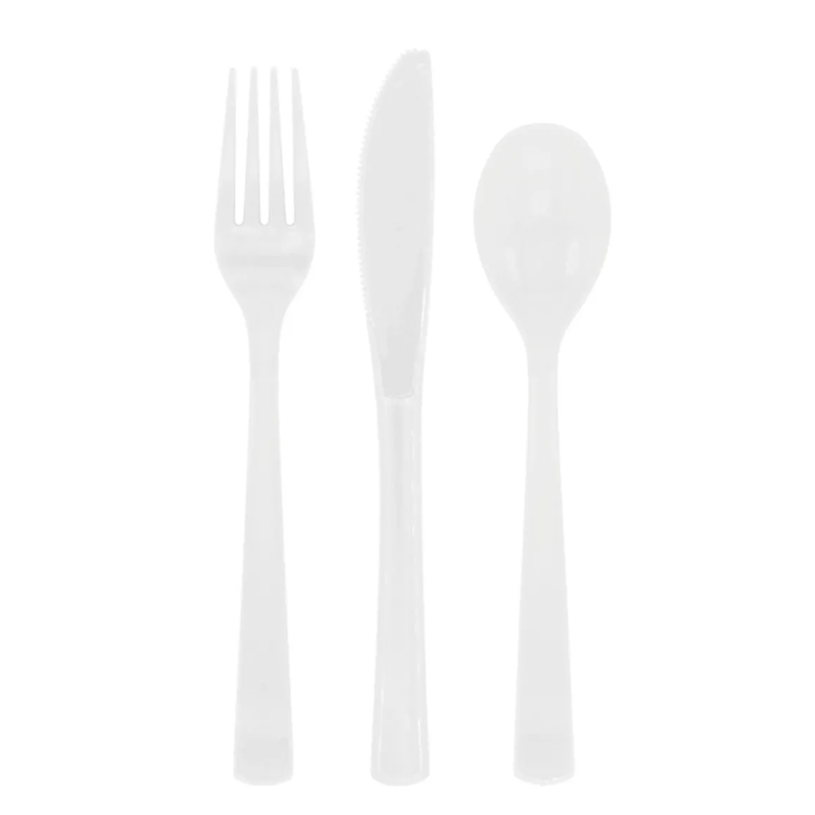 Plastikbestik Hvid