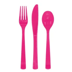 Plastikbestik Pink
