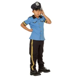 Politi Børnekostume Blå