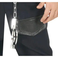 Politi Børnekostume Sort