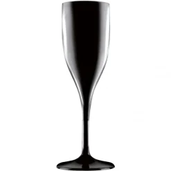 Premium Plastik Champagneglas Sort