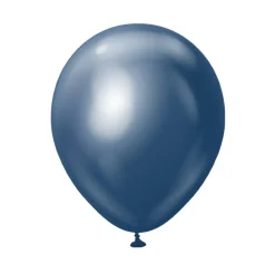Premium Mellemstore Latexballoner Chrome Navy