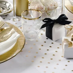 Prikket Organza Bordløber Guld
