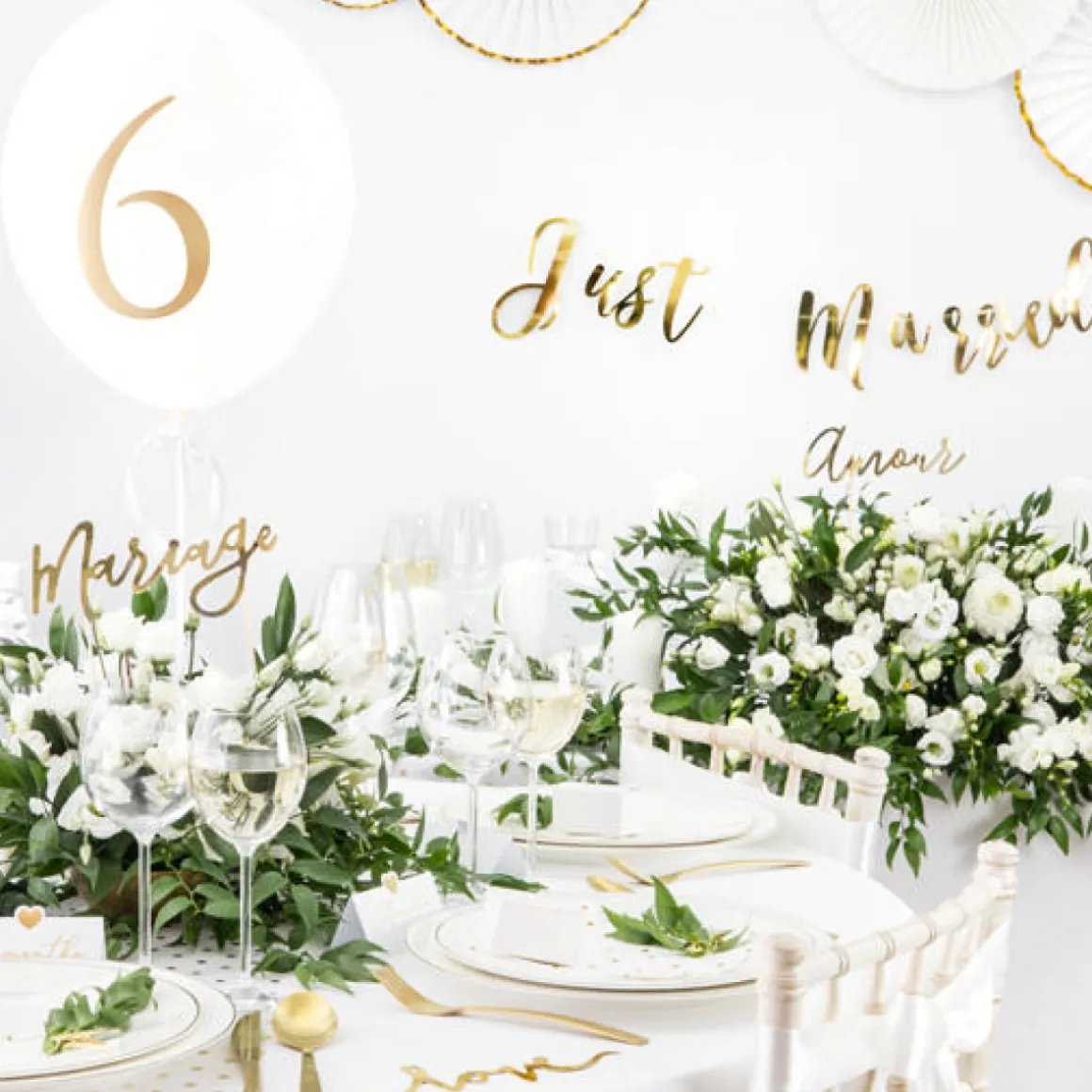 Prikket Organza Bordløber Guld