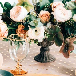 Prikket Organza Bordløber Guld