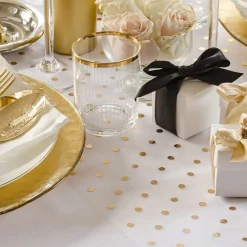 Prikket Organza Bordløber Guld