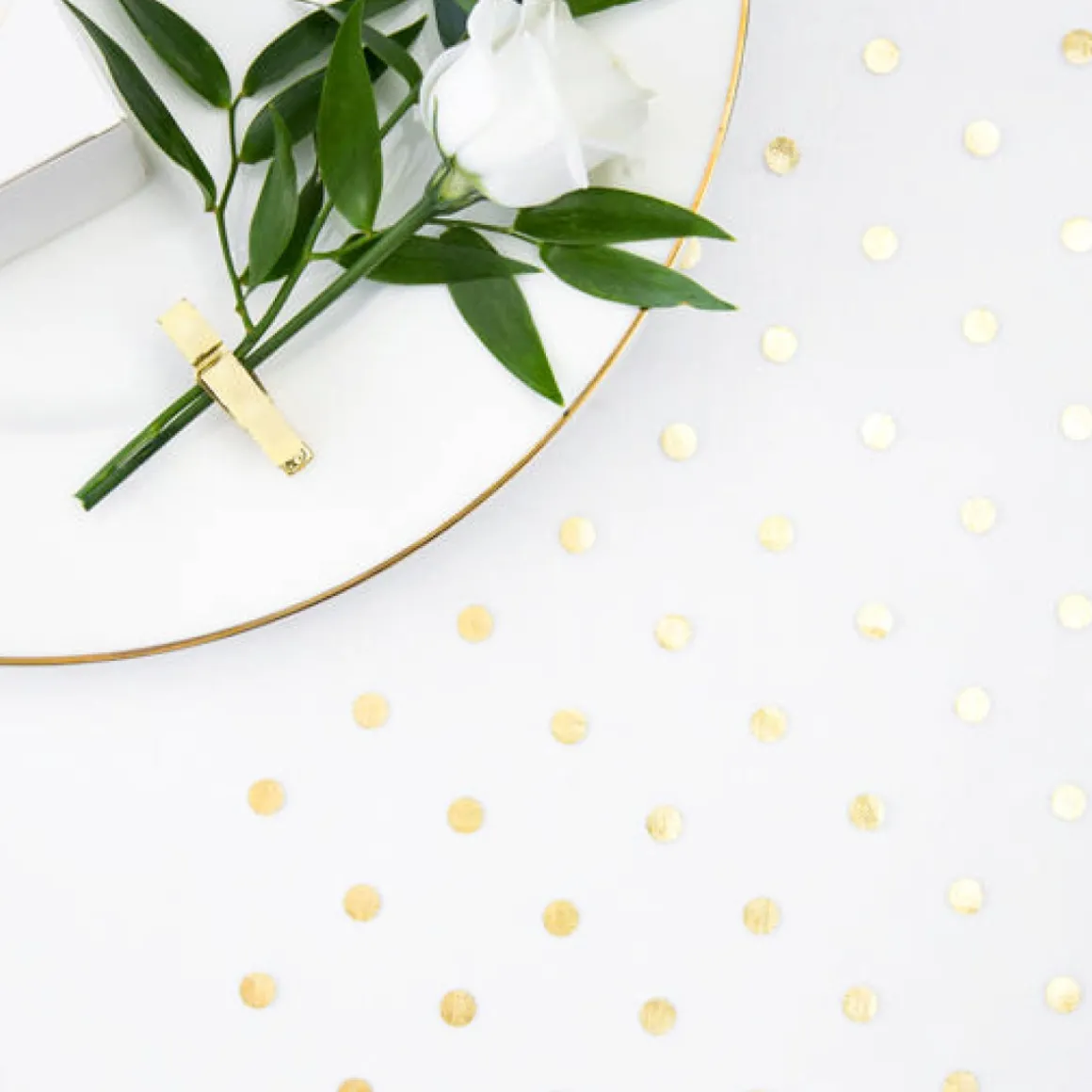 Prikket Organza Bordløber Guld