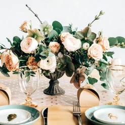 Prikket Organza Bordløber Guld