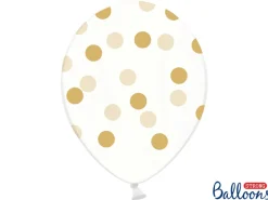 Prikket Balloner Guld/Klar