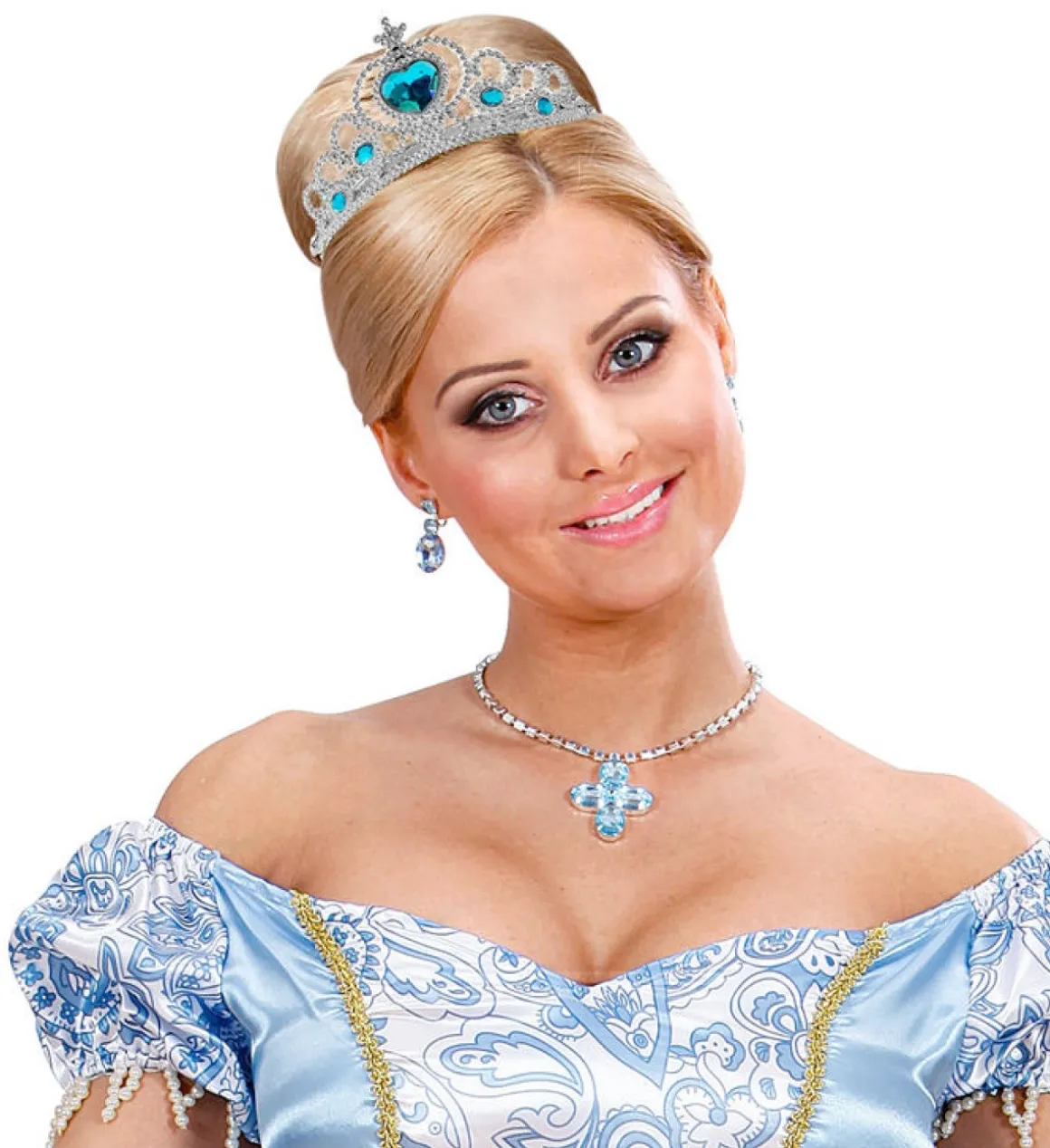 Prinsesse Børnetiara Sølv/Turkis
