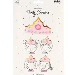 Prinsesse Party Tiaraer Lyserød/Guld