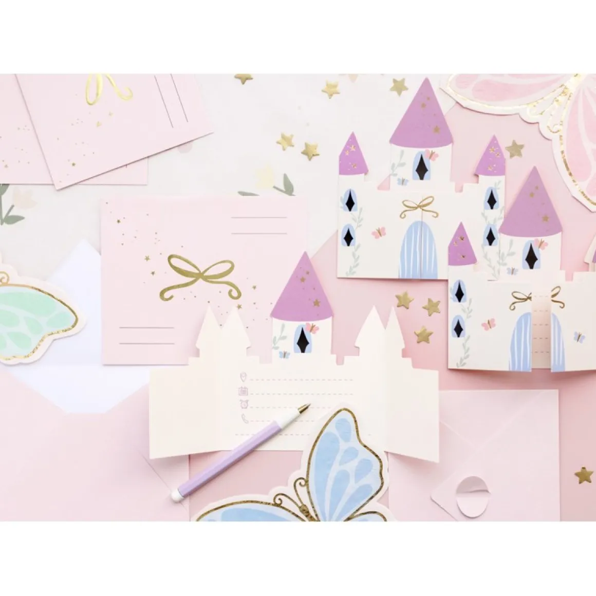 Prinsesseslot Invitationer