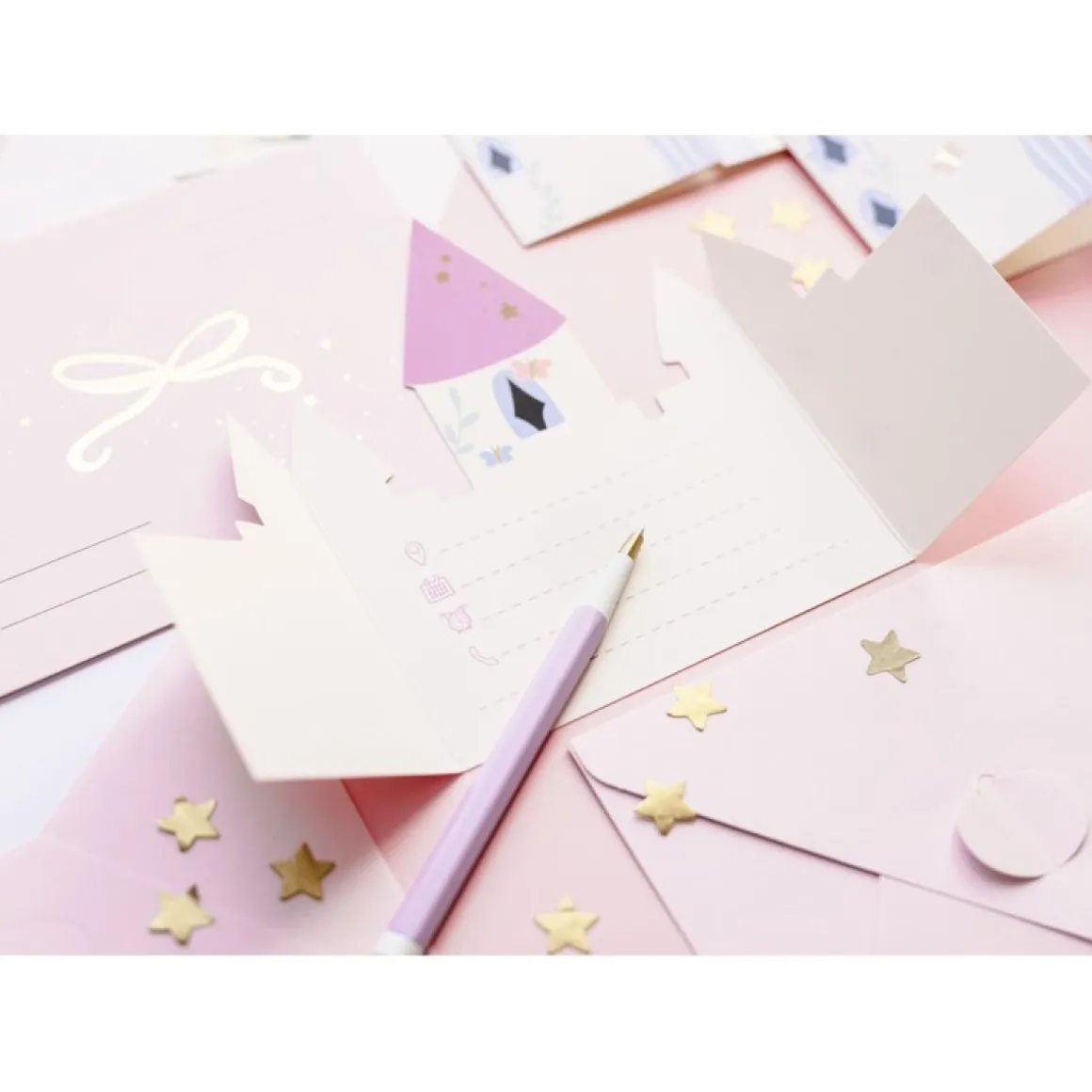 Prinsesseslot Invitationer