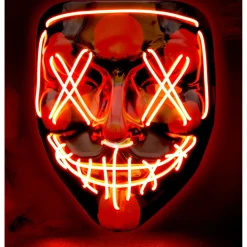 Purge LED Maske Rød