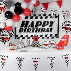 Racerbil Happy Birthday Vimpelguirlande