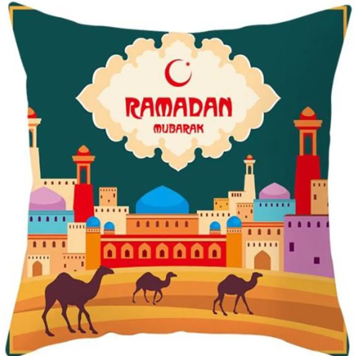 Ramadan Mubarak Pudebetræk Multifarvet