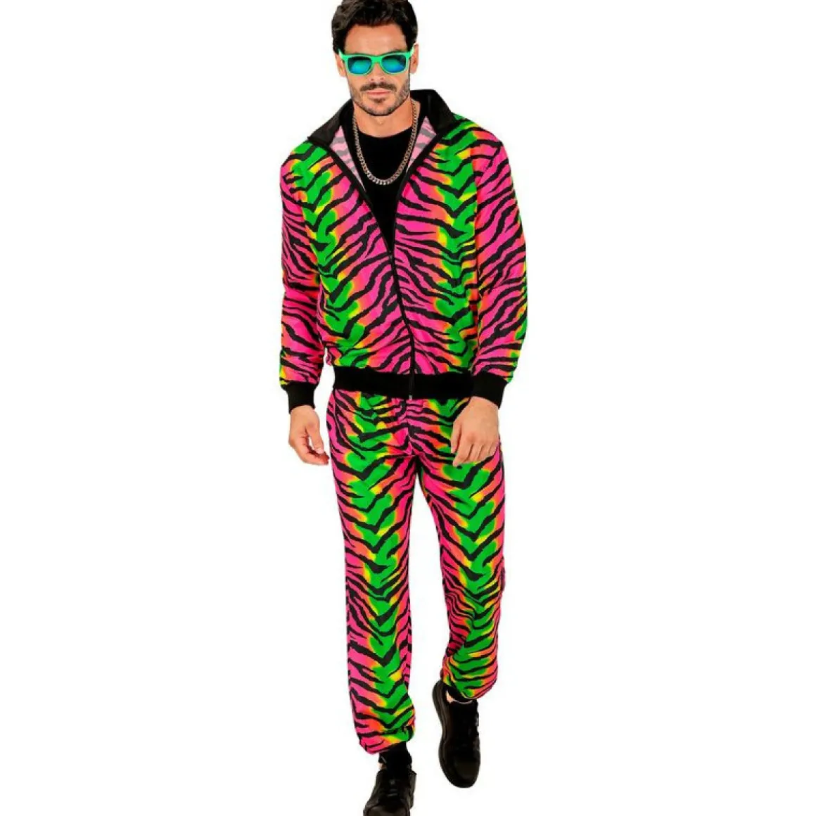 Rave Tiger 80'er Træningsdragt Kostume