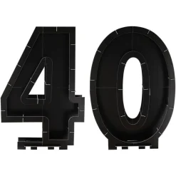40 År Ballonboks Sort