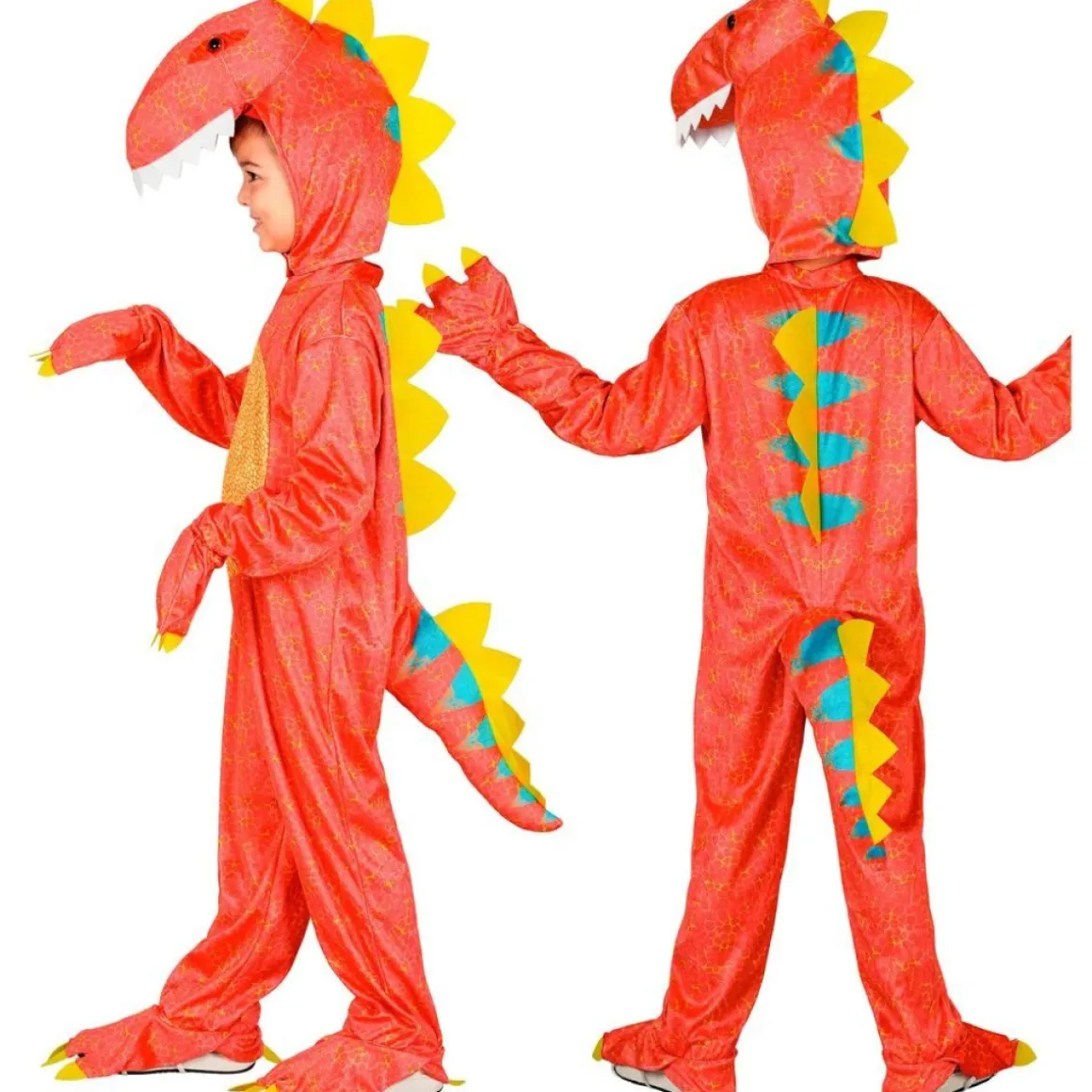 Rød Dinosaur Børnekostume
