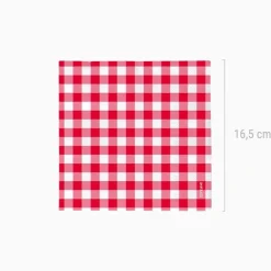 Rød/Hvid Ternede Frokostservietter