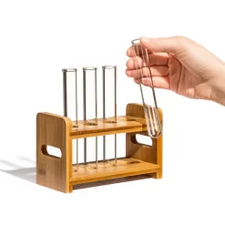 Reagensglas Shotsæt Bambus/Glas