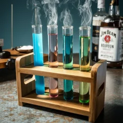 Reagensglas Shotsæt Bambus/Glas