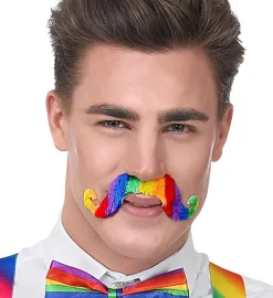 Regnbuefarvet Moustache