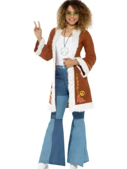 Retro Brun Hippie Jakke